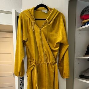 Ochre velvet romper/jumpsuit